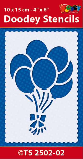 TS2502-02 Doodey Stencil , 10x15 cm Balloons