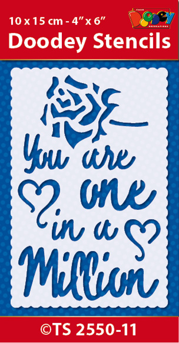 TS2550-11 Doodey Stencil , You are one in a Million