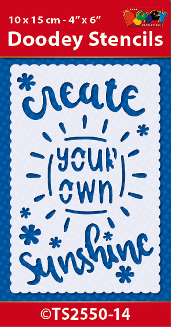 TS2550-14 Doodey Stencil , Create your own Sunshine