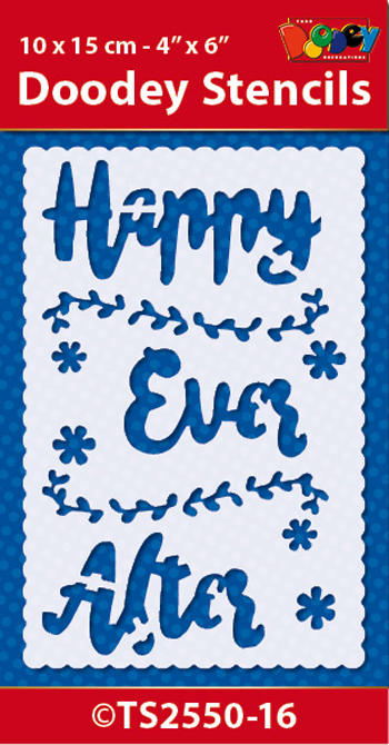 TS2550-16 Doodey Stencil , Happy Ever After