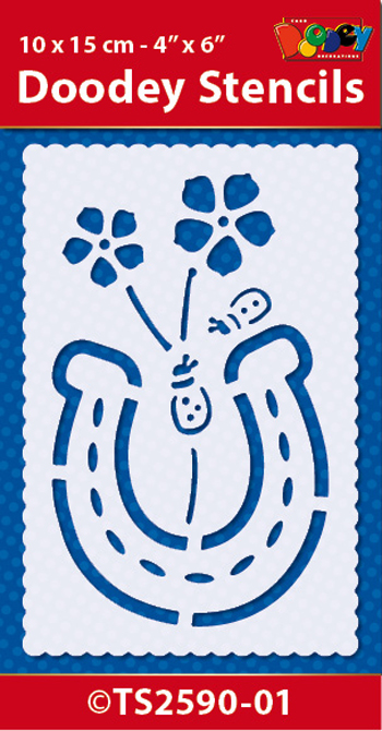 TS2590-01 Doodey Stencil , 10x15 cm Good Luck (1)
