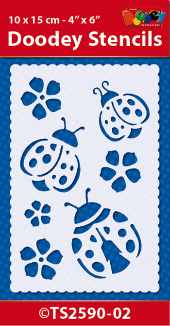 TS2590-02 Doodey Stencil , 10x15 cm Good Luck (2)