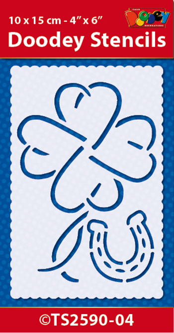 TS2590-04 Doodey Stencil , 10x15 cm Good Luck (4)