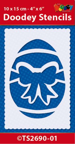 TS2690-01 Doodey Stencil , 10x15 cm Easter Egg