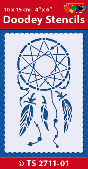 TS2711-01 Doodey Stencil , 10x15 cm Dreamcatcher