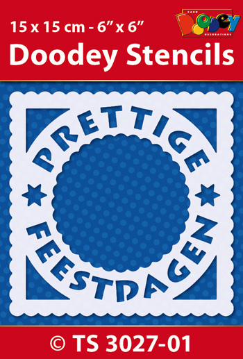 TS3027-01 Doodey Stencil , 15x15 cm