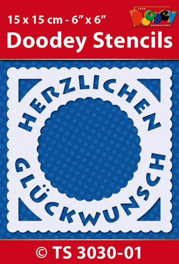 TS3030-01 Doodey Stencil , 15x15 cm