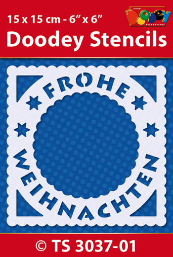 TS3037-01 Doodey Stencil , 15x15 cm