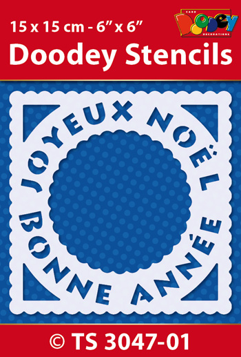 TS3047-01 Doodey Stencil , 15x15 cm