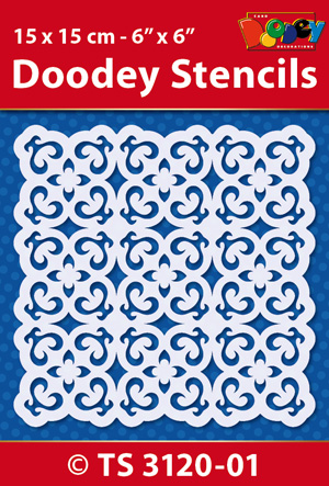 TS3120-01 Doodey Stencil , 15x15 cm