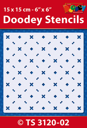 TS3120-02 Doodey Stencil , 15x15 cm