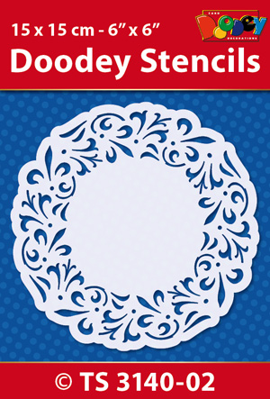 TS3140-02 Doodey Stencil , 15x15 cm