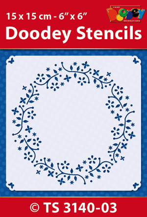 TS3140-03 Doodey Stencil , 15x15 cm