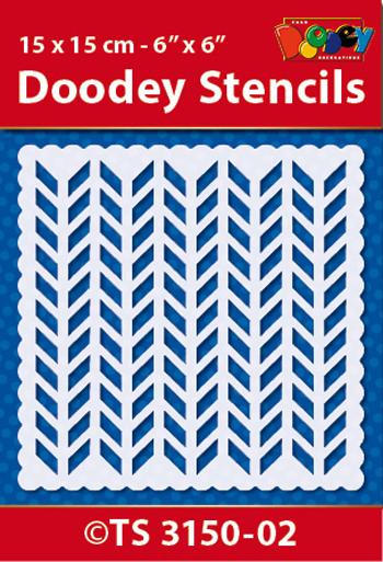 TS3150-02 Doodey Stencil , 15x15 cm Background pattern