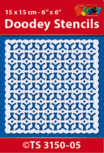 TS3150-05 Doodey Stencil , 15x15 cm Background pattern