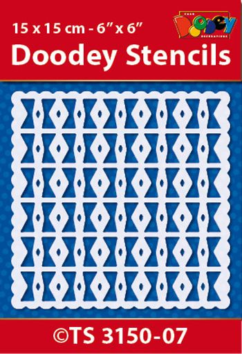TS3150-07 Doodey Stencil , 15x15 cm Background pattern