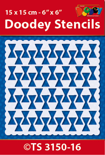TS3150-16 Doodey Stencil , 15x15 cm Background pattern
