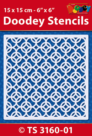TS3160-01 Doodey Stencil , 15x15 cm