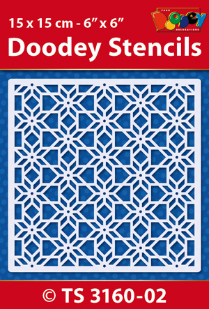 TS3160-02 Doodey Stencil , 15x15 cm