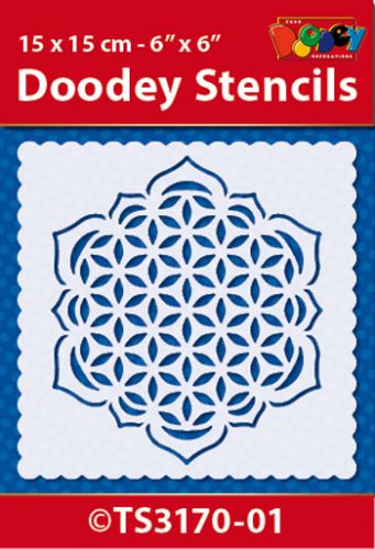 TS3170-01 Doodey Stencil 15x15 cm - Mandala (1)