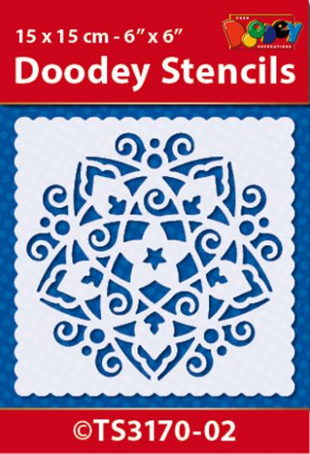 TS3170-02 Doodey Stencil 15x15 cm - Mandala (2)