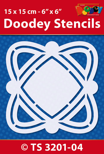 TS3201-04 Doodey Stencil , 15x15 cm, Cardtemplate