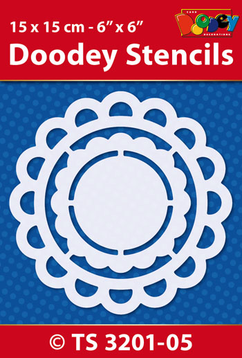 TS3201-05 Doodey Stencil , 15x15 cm, Cardtemplate
