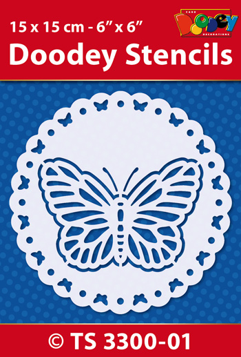 TS3300-01 Doodey Stencil , 15x15 cm