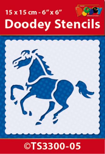 TS3300-05 Doodey Stencil 15x15 cm - Horse