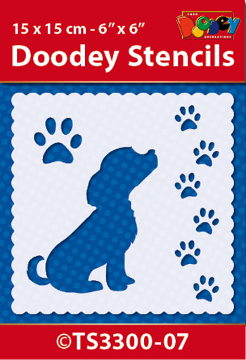 TS3300-07 Doodey Stencil 15x15 cm - Puppy