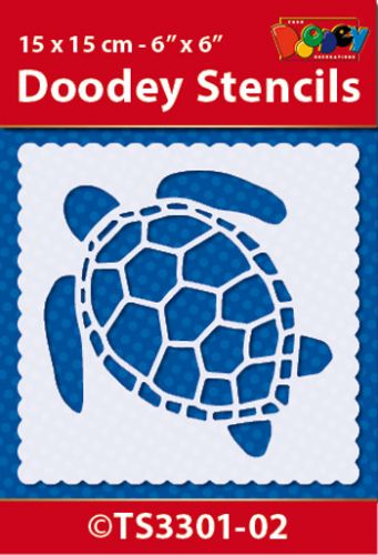 TS3301-02 Doodey Stencil 15x15 cm - Turtle