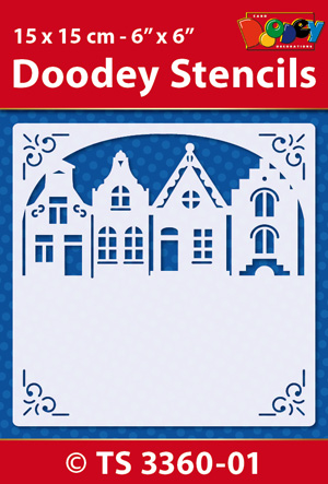 TS3360-01 Doodey Stencil , 15x15 cm