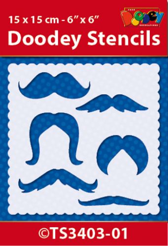 TS3403-01 Doodey Stencil 15x15 cm - Moustaches