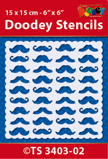 TS3403-02 Doodey Stencil 15x15 cm - Background pattern