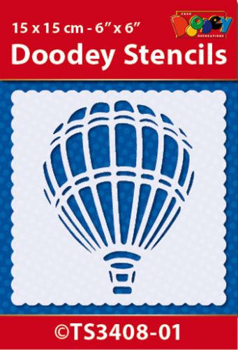 TS3408-01 Doodey Stencil 15x15 cm - Air Balloon