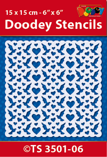 TS3501-06 Doodey Stencil 15x15 cm - Background pattern