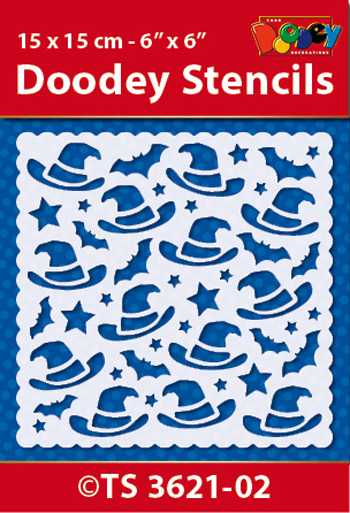 TS3621-02 Doodey Stencil 15x15 cm - Background pattern 