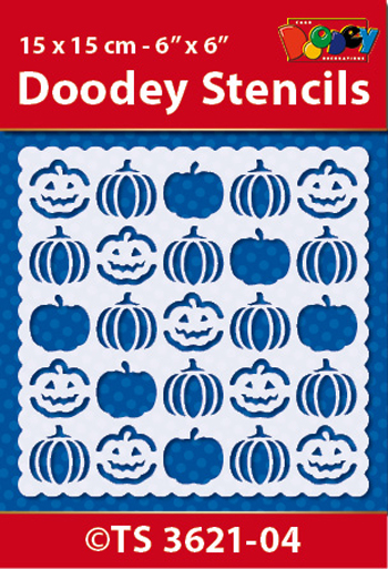 TS3621-04 Doodey Stencil 15x15 cm - Background pattern 