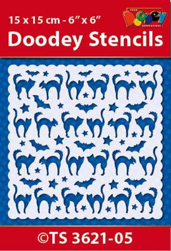 TS3621-05 Doodey Stencil 15x15 cm - Background pattern 