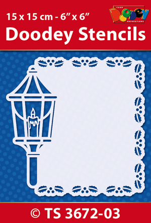 TS3672-03 Doodey Stencil , 15x15 cm