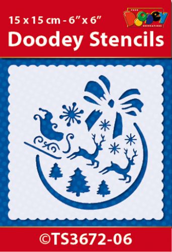 TS3672-06 Doodey Stencil 15x15 cm - X-mas Ball