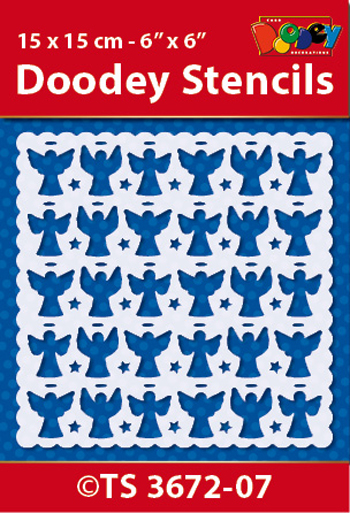 TS3672-07 Doodey Stencil 15x15 cm -Background pattern