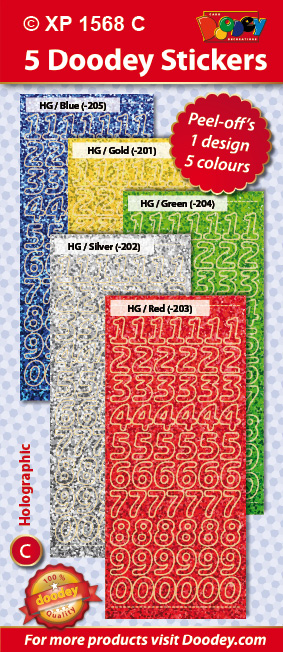 XP1568C Holographic set: Cijfers 123