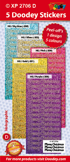 XP2706D Holographic set: Merry Christmas
