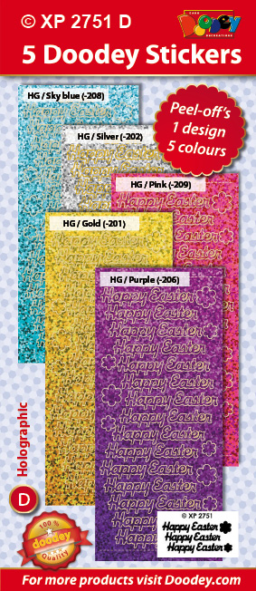 XP2751D Holographic set: Happy Easter