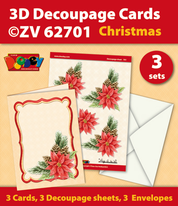 ZV62701 3D Decoupage Cards - Christmas