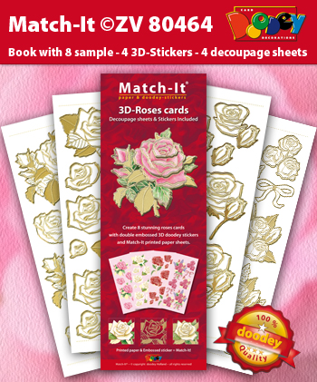 ZV80464 Set Booklet and Stickers Match-It 3D Roses