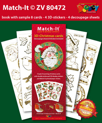 ZV80472 Set Booklet and Stickers Match-It 3D Christmas