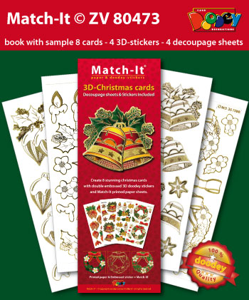 ZV80473 Set Booklet and Stickers Match-It 3D Christmas
