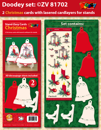 ZV81702 Set 2 Stand-Easy Christmas cards bell